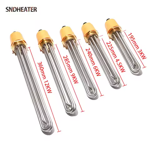 SNDHEATER Copper Thread Solar Water Heating Element DN32/DN40/DN50 Industrial Immersion Heated Boile
