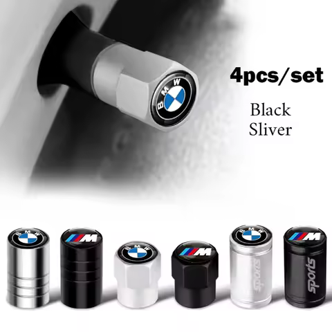 4Pc Car Wheel Tire Valve Caps Stem Cover Accessories For BMW M E46 X1 X3 X4 X5 X6 F48 G01 E84 E83 F3