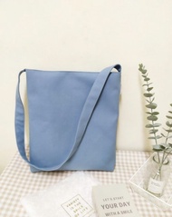 無華系列帆布斜背包/肩背包/A4適用書包/煙灰藍/預購中