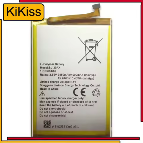 For Infinix 4 X557 BL-39AX Replacement Battery 4000mAh Mobile Phone Battery