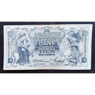 UANGKUNO 10 GULDEN WAYANG THN 1938