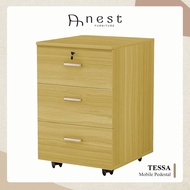 (NEST) TESSA Commercial Office Mobile Pedestal (Pre-Assembled) -  Office / Furniture / Storage Drawers / Organizer