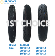 GLOBAL Motorcycle Tire Dunlop Style Size 14 6 ply 60/80-14 70/80-14 80/80-14 70/90-14 80/90-14 90/90-14