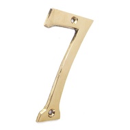 4" Brass House Shop Address Plate Number / Brass Number Plate No. 7