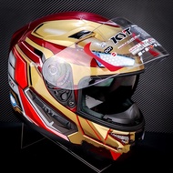 [✅Ori] Helm Kyt K2 Rider Marvel Iron Man Red Maroon Gold - Double