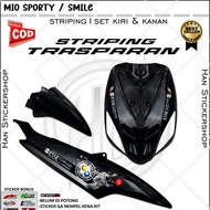 YAMAHA Transparent Sticker Variation Striping Sporty/Smileyamaha mio with Esse Motif Change