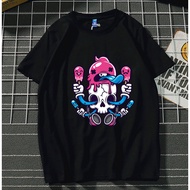 mytshirt skull lidah biru print grafik oversize streetwear street style t shirt mancotton tshirt men