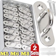 1/2Sets 316 Stainless Steel Oval Hooks - Hardware Accessories - Garage Hammock Fastener - Wall Mount