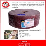 Abrasive Cloth Roll, Waterproof P40/5R - Langsol Kertas Amplas Roll