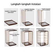 Multipurpose 3 and 4 tier acrylic cover rack