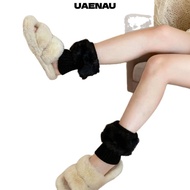 UAENAU Fur Boots Cover, Harajuku Thickened Leg Warmers,  Solid Color Knitted Hosiery Gift