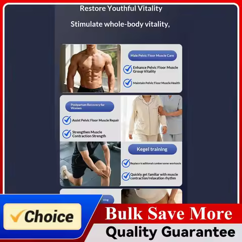 Pelvic Floor Muscle Trainer Ergonomic Kegel Training Device Muscle Strengthening Exerciser Wireless 