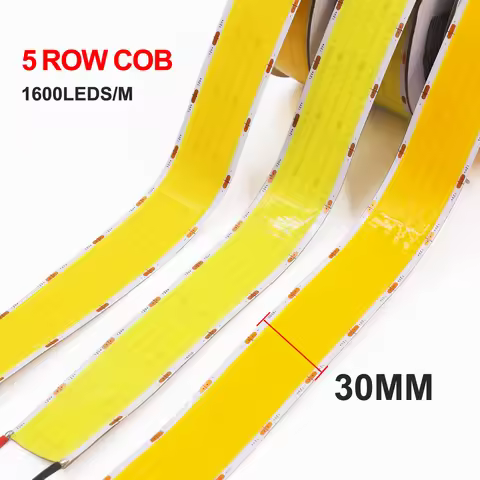 Ultra Bright COB LED Strip 12V 24V 600LEDs/m 1600LEDs/m High Density LED COB Strip White/Natural Whi