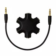 Audio Splitter 6in1 Adapter Jack 3.5mm male to female Audio Earphone 6 in 1
