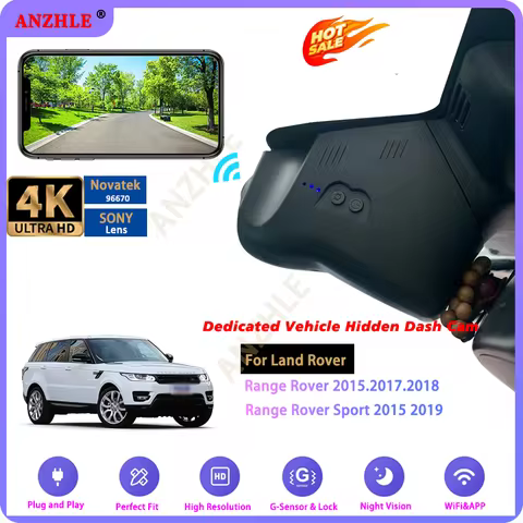 4K Dash Camera for Land Rover Range Rover Vogue L405 Range Rover Sport 2015-2019 Easy Install OEM Ca