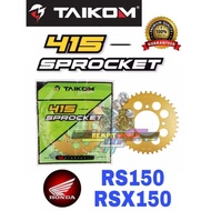 TAIKOM SPOKET HONDA RS150 RSX150 415 37T-44T SPOKET BELAKANG RS150 415 ACCESSOIRES MOTOR RSX Y15ZR
