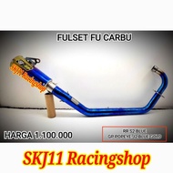 DISKON 5%!! Knalpot Racing SJ88 SATRIA FU 150 Karbu Fullset Full