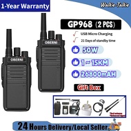 Walkie Talkie GP968 15KM Long Range 26800mAH USB Type-C Charging /16 Channel 50W UHF 400-470MHz Two-