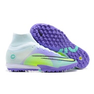 Mer 9 Blue Purple high-top men's sports soccer shoes, stylish artificial turf soccer shoes - 2EVSHOP