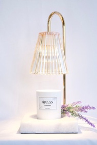 APP遠端控制智能香氛蠟燭燈－琥珀金燈罩大理石款