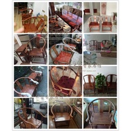 HY💘&amp;红木圈椅非洲黄花梨木围椅中式实木太师椅刺猬紫檀家具官帽茶 ABU8