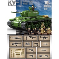 WWIII-1 Heavy Tank Military Building Blocks Type 1941 Full Internal Structure Armored Vehicle Boy To