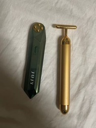 $80 for 2pcs 日本JUJY紀芝RF射頻美眼儀 + 日本Beauty Bar 24K 純金電動離子美人棒 黃金棒