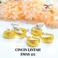 CINCIN LINTAH STAMPING EMAS TULEN 375 CN LINTAH EMAS 375 CINCIN FESYEN BAJET EMAS 375 SIMPLE FASHION