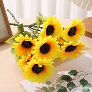 5 Head Sunflower Home Plastic Flower Style Decorative Flower Wedding Outdoor Props Flower Flower