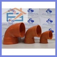 ❀ ✍ CCS PIPE PVC Sanitary Orange Fittings [2",3",4"] Elbow 45° and 90° For PVC Pipes