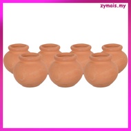 💍 Brown Pottery Clay Flower Pot for Storing Ideal for Small Spaces and Indoor Plants 7 Pieces