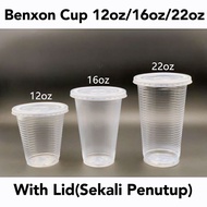 Cawan EC 12oz 16oz 22oz With Flat Lid (100sets) ; Sekali Penutup