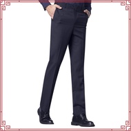 VENGOZ - Men's Formal Pants Classic Buckle Gurkha Pants Dark Grey