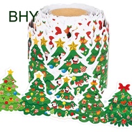bhy Christmas Candy Border Decorative Sticker Self-adhesive Border Sticker Christmas Tree Sticker
