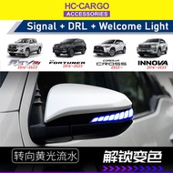 Toyota Corolla Cross Hilux REVO Fortuner Innova Side Mirror LED Turn Signal Running Light Bar Dragon scales