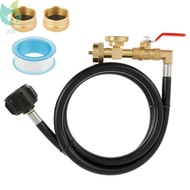 Flexible Propane Refill Adapter Hose with Gauge Leakproof Propane Tank Extension Hose for 1 lb Tanks