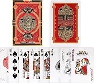 TX GIRL Paper Poker Cards Red Black Pattern Playing Cards Casino Size For Blackjack, Euchre, Canasta