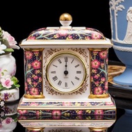 英國製Wedgwood璨金梅之戀1993極盡奢華絕版限量骨瓷時鐘座鐘