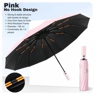 Automatic Weather Proof Umbrella 106cm Large Solid Plain Color Automatic Umbrella Strong Sun Rain Fo