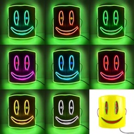 halloween mask halloween halloween costume EL Cold Light Halloween Mask led Luminous Mask Customized