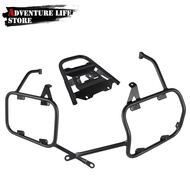 Motorcycle Silver Pannier Rack Saddlebag Bracket Top Case Box Stand Black Support For BMW F700GS F80