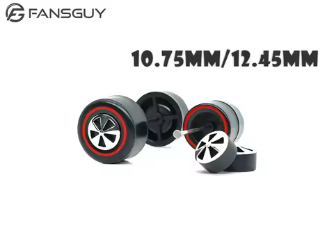 FANSGUY Adult Car Model Wheel Parts 1Set 1/64 10.75mm/12.45mm ABS Plastic Wheels -BSCS Series