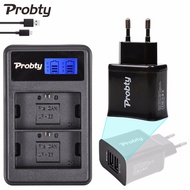 Probty LP-E6 LP E6 LPE6 Dual Charger + 2-Port Plug for Canon  EOS 5DS 5D Mark II 5D 6D 7D Mark II 60