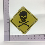 B196 Hazard Skull Sticker