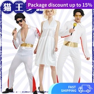 Halloween Marilyn Monroe & Elvis Presley Costumes - Skirt, Wig Set