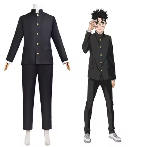 MEW Ken Takakura Cosplay Costume Anime Dandadan Okarun School Uniform Black Jacket Pants Gakuran Gla