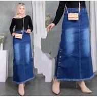 RAWIS JEANS SKIRT/ LATEST JEANS SKIRT/ JEANS SKIRT JEANSWanita JEANS SKIRT /POLOS LONG JEANS SKIRT/ 