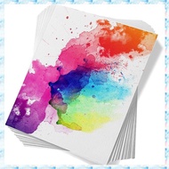 [R Q M U] 60 Sheets Watercolor Paper Sketch Paper Acid-Free Bulk White Paper Cold Press 50% Cotton 1