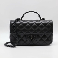 CHANEL 25C漆皮手柄Handle Mini CF - So black
