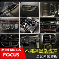 Taoyuan Shipment Ford 19-23 Mk4 Mk4.5 Focus 4D/5D Stainless Steel Black Titanium Interior Glass Swit